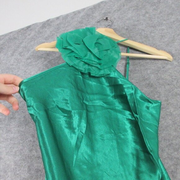 J.Crew Slip Maxi Dress Luster Crepe Elegant Collection 4 Festive Satin Green 280 - Picture 7 of 14